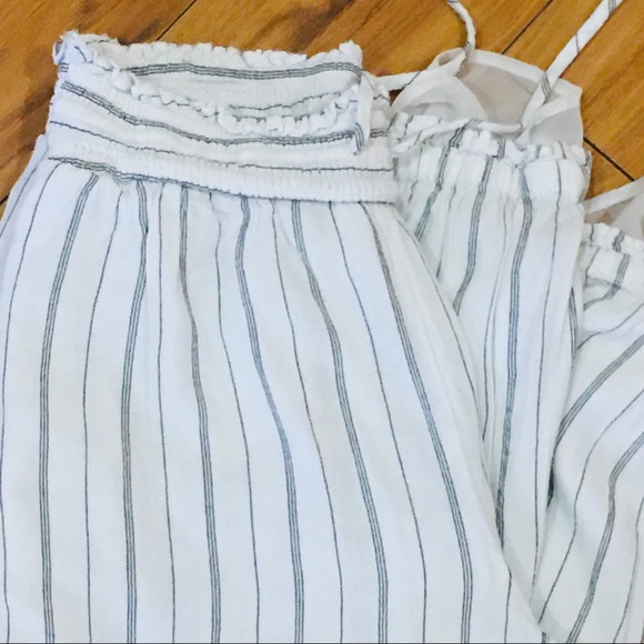 American Eagle AEO linen beach pants coastal stripes small -26 inseam - Picture 5 of 9